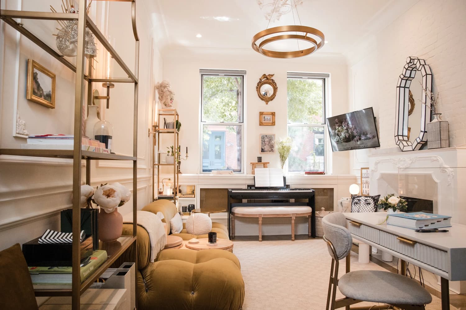 View of New York City Apartment Renovation — Home Tour and Photos | Apartment ...